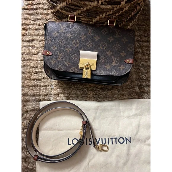 Louis Vuitton Vaugirard Monogram Flap Bag Crossbody Shoulder Designer Purse Noir - Picture 7 of 14